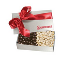 The Executive Chocolate Covered Almonds and Pistachios Box - Silver
